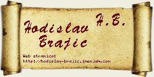 Hodislav Brajić vizit kartica